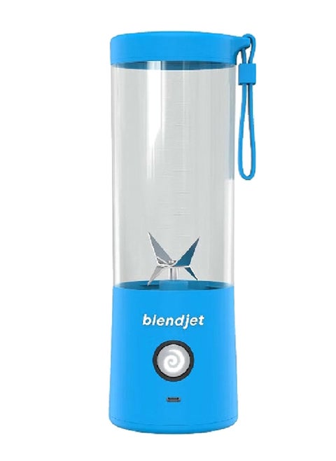V2 BPA-Free USB-Rechargeable Portable Blender Ocean and Clear 475 ml BJ-2-OCEAN