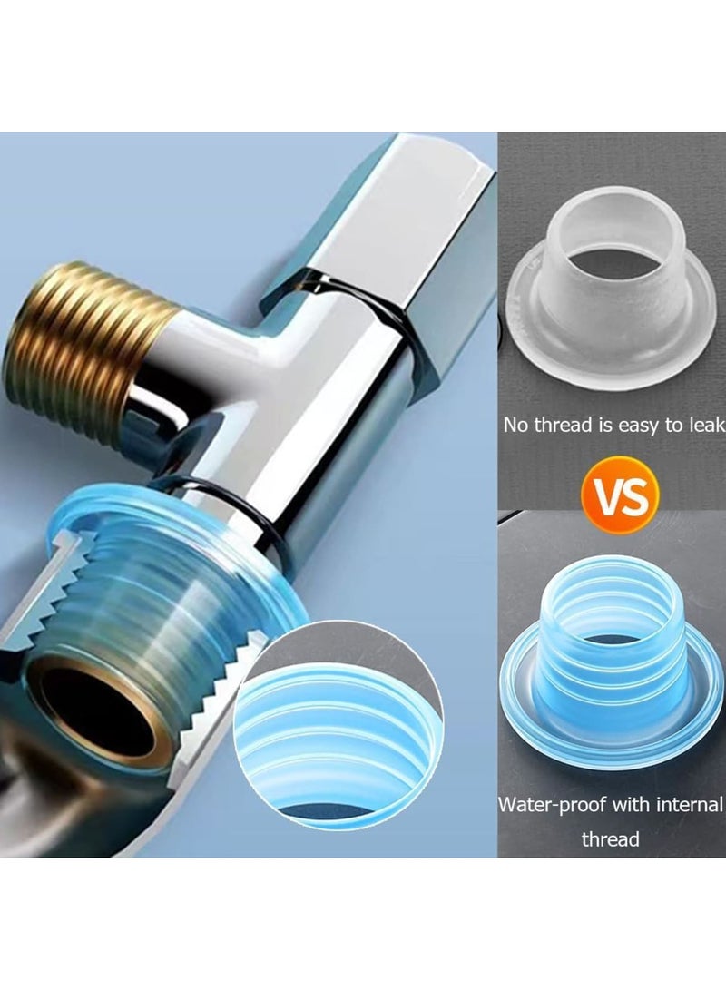 SYOSI Faucet Leak-Proof Gasket, Heavy Duty Silicone Sealing Plug for Outdoor Faucets and Triangle Valves, Durable Hose Repair Kit with Raw Silicone Material Strip, Easy Installation for Home and Garden Use - Image 3