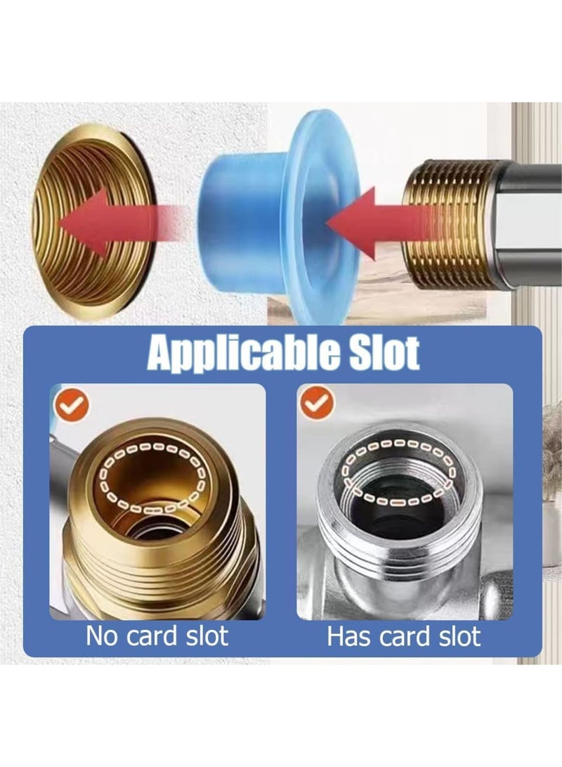 SYOSI Faucet Leak-Proof Gasket, Heavy Duty Silicone Sealing Plug for Outdoor Faucets and Triangle Valves, Durable Hose Repair Kit with Raw Silicone Material Strip, Easy Installation for Home and Garden Use - Image 2