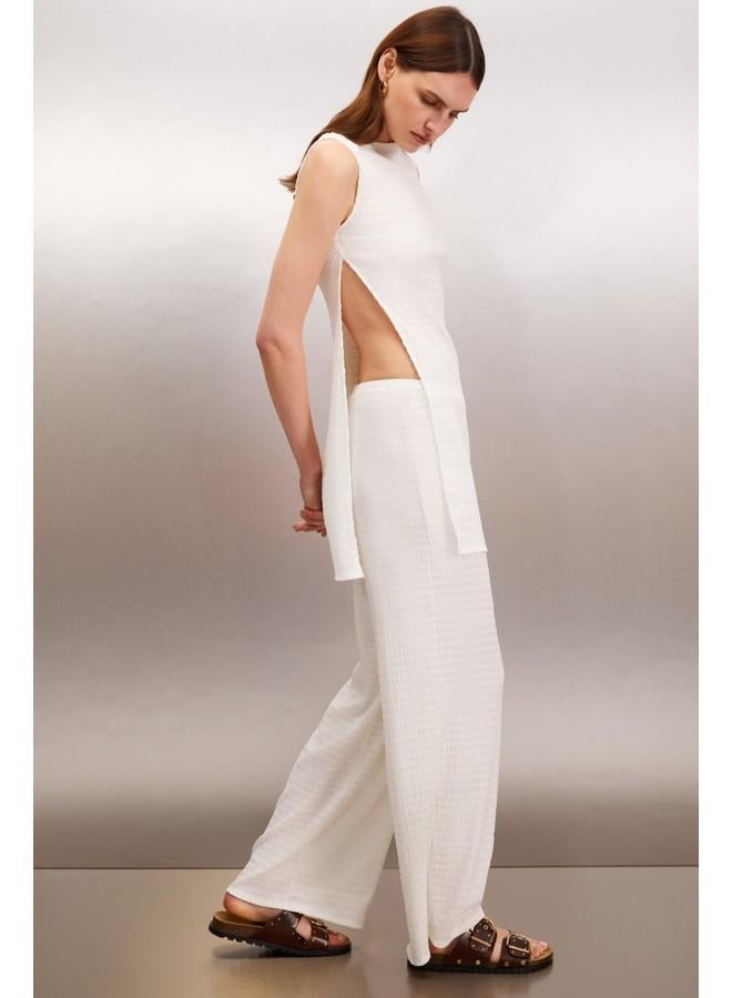 جريميلانج بلوزة نسائية طويلة بدون أكمام بلون إكرو من جريملانج سيريلون - Image 5