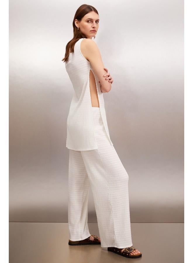 جريميلانج بلوزة نسائية طويلة بدون أكمام بلون إكرو من جريملانج سيريلون - Image 4