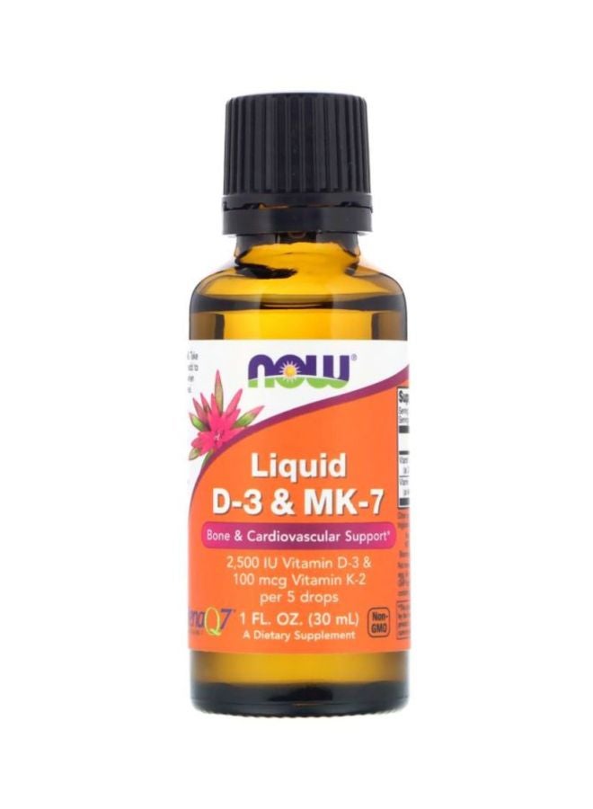 Liquid D-3 And MK-7 100 mcg Dietary Supplement