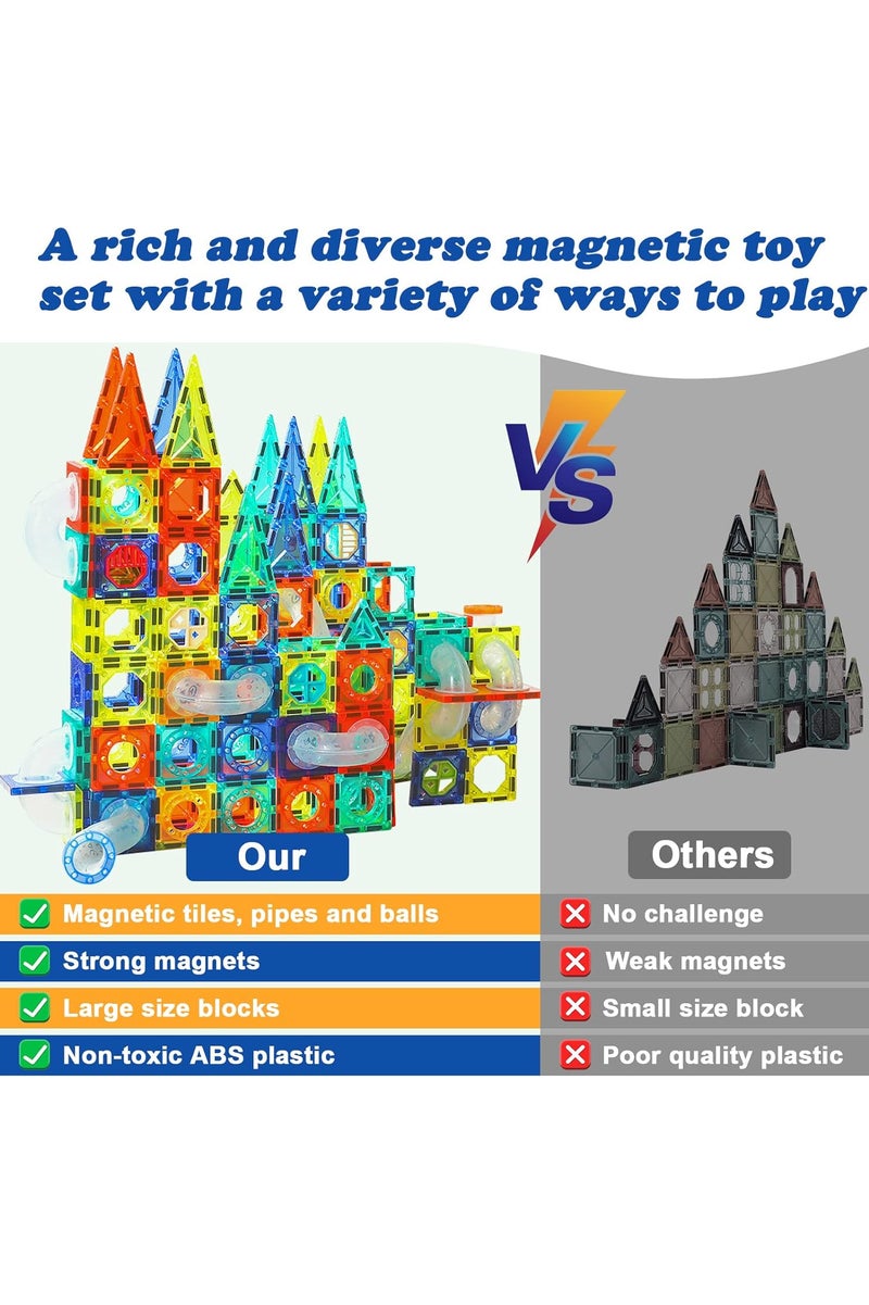 Jade Hare Magnetic Toys for Toddlers Kids Magnetic Building Blocks Preschool Magnet Set Magnetic Stem Toys (42 Pieces) - Image 2