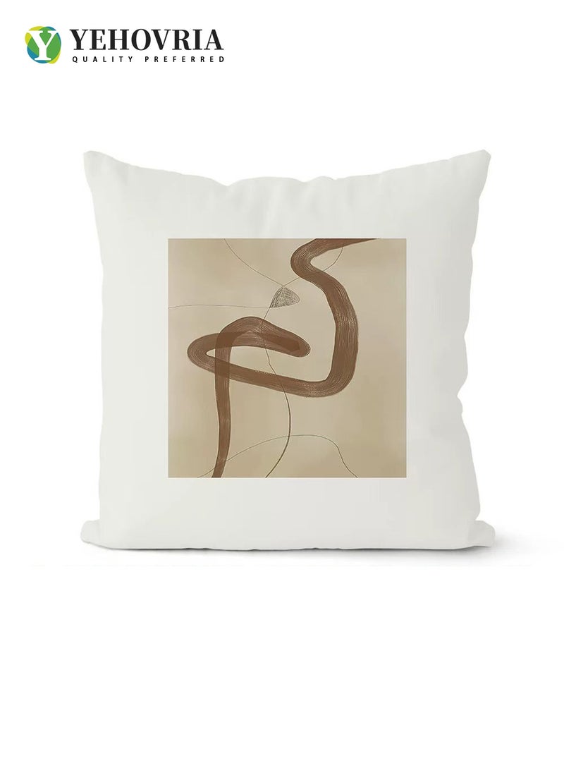 YEHOVRIA - Cushion Covers Set of 4, Throw Pillow Cover, Abstract Modern Decorative Couch Pillow Case 45cm x 45cm, For Living Room Sofa Car Couch Bed Pillowcases 18x18 inches（Double sided pattern - Image 1