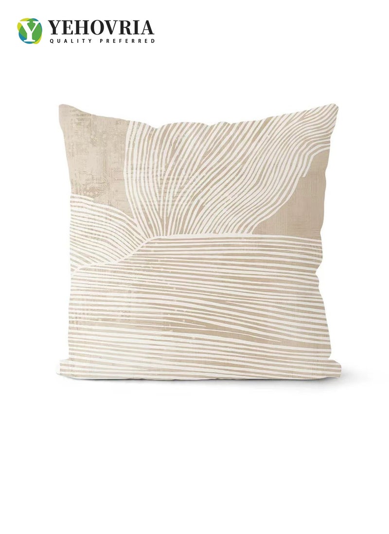 YEHOVRIA - Cushion Covers Set of 4, Throw Pillow Cover, Abstract Modern Decorative Couch Pillow Case 45cm x 45cm, For Living Room Sofa Car Couch Bed Pillowcases 18x18 inches（Double sided pattern - Image 1
