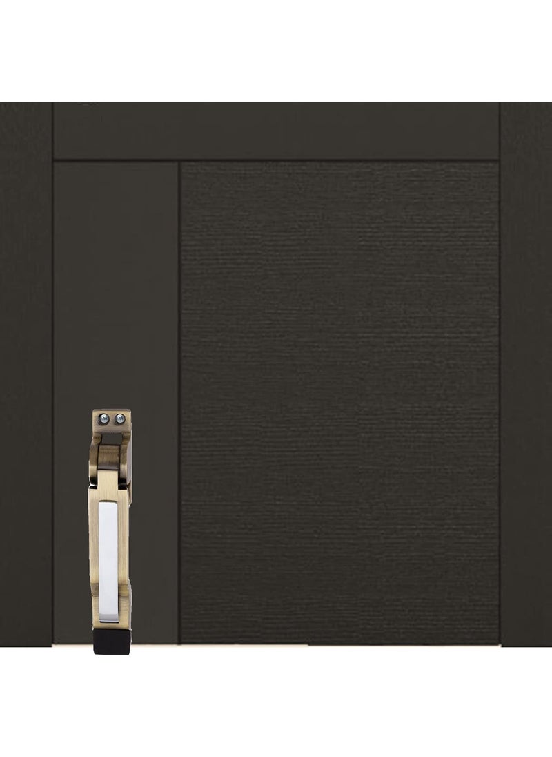 ATOM Atom Door Stopper Kickdown Door Stop with One Touch Adjustable Height Rubber Tip 15 Inches Door Stops Brass Antique Finish DS002 Pack of 2  - Image 4