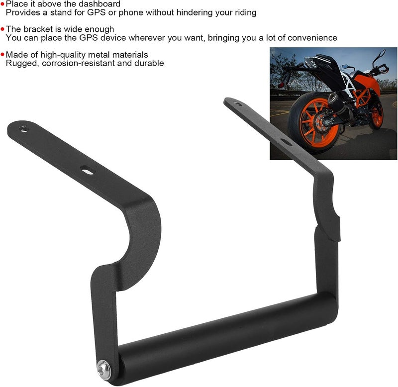 Navigation Bracket Kit, Phone Holder GPS Front Stand, Sturdy l Black, GPnt for s with 7pcs Access, Inlation No Tools Required - Image 5