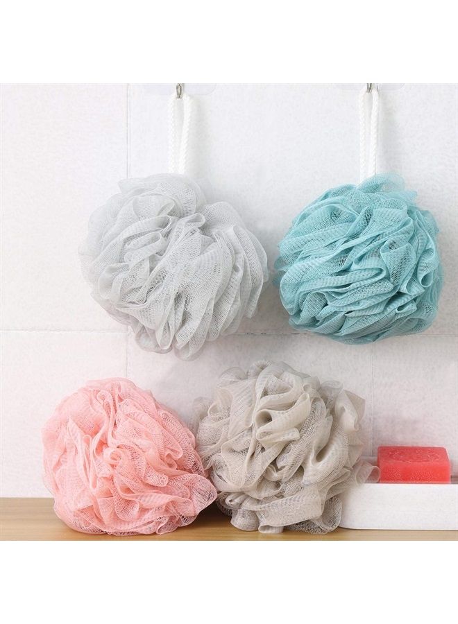 BTYMS Pack of 4 Bath Sponges Shower Loofahs 60g Bath Exfoliating Sponge Shower Pouf Body Scrubber Mesh Pouf for Exfoliate Cleanse and Soothe Skin - Image 2