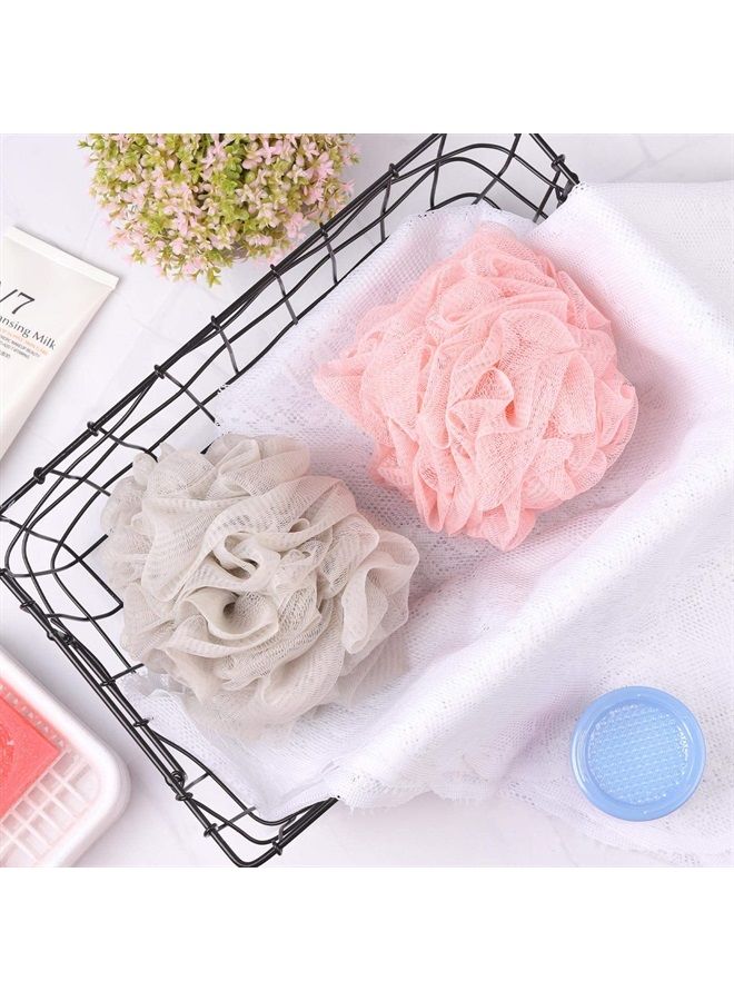 BTYMS Pack of 4 Bath Sponges Shower Loofahs 60g Bath Exfoliating Sponge Shower Pouf Body Scrubber Mesh Pouf for Exfoliate Cleanse and Soothe Skin - Image 3