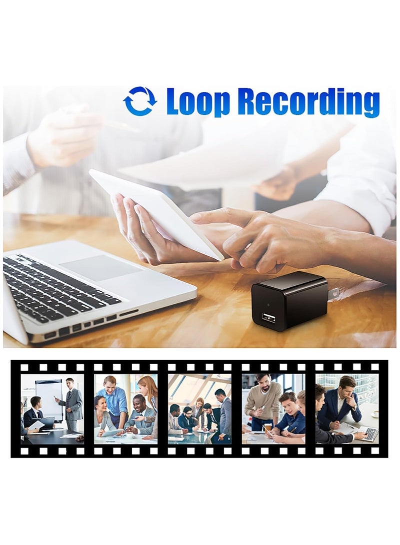 REBENUO Invisible Camera Charging Adapter  1080P Full HD Motion Sensor Loop Recording  No WiFi Needed For Home or Office - Image 3