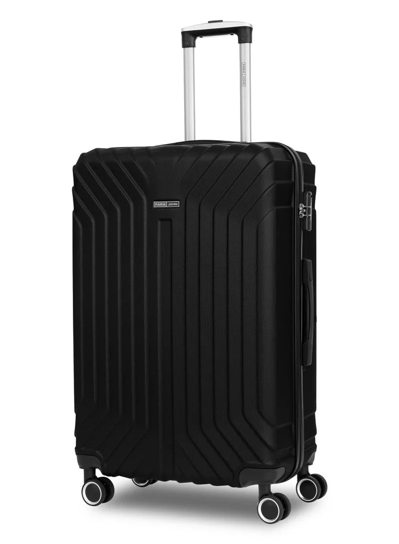 PARAJOHN GlideX 2-Piece ABS Hard Shell Lightweight Luggage Set – 20" Cabin (10kg) & 28" Large (30kg) Suitcases with 360° Spinner Wheels & TSA Lock, Black