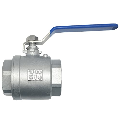 DAN SPEED 2" NPT Female 316 Stainless Steel Full Port Ball Valve Vinyl Handle WOG1000 (2 inch 2pcs) - Image 3