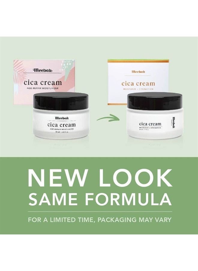 Meebak - Cica Face Moisturizer for Women Anti-Aging, Anti-Wrinkles Natural Korean Cica Cream 1.68 fl.oz - Image 1