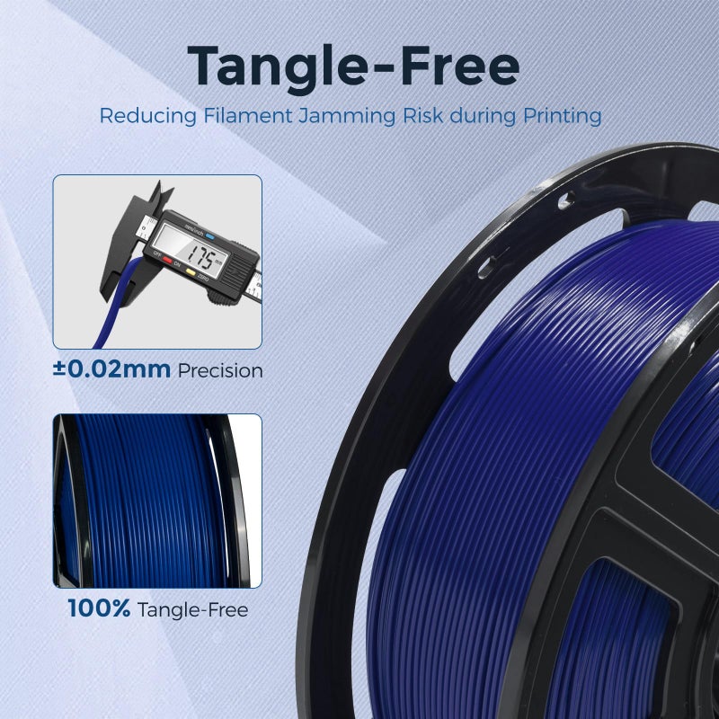 FLASHFORGE PETG Pro Filament 1.75mm Blue, 3D Printer Filament 1kg (2.2lbs) Spool, Dimensional Accuracy +/- 0.02mm, 3D Printing Filament for Various Mechanical Parts, Waterproof Parts - Image 5