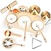 Vanplay Kids Drum Set Montessori Toys for 2 Year Old Boy Girl Birthday Gifts 11 in 1 Wooden Musical Instruments for Toddlers 23 Musical Activity Table Preschool Learning Toys for Baby 18 Months - Image 3