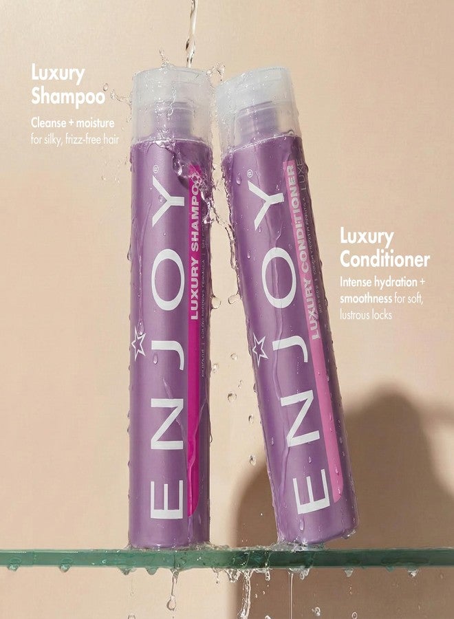 Enjoy Luxury Conditioner- Eliminates Frizz Cleansing Moisturizing Smoothing - Sulfate Free For Thick Coarse or Curly Hair (10.1 Fl Oz) - Image 2
