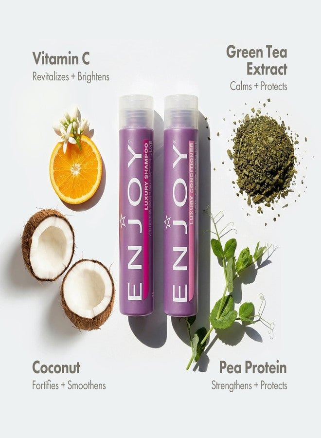 Enjoy Luxury Conditioner- Eliminates Frizz Cleansing Moisturizing Smoothing - Sulfate Free For Thick Coarse or Curly Hair (10.1 Fl Oz) - Image 4