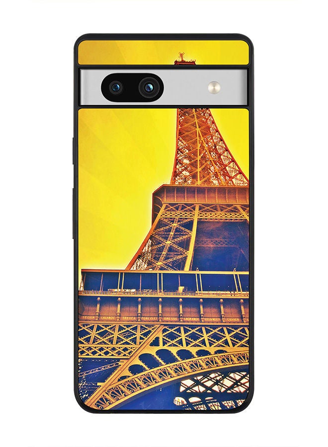 Stylizedd Rugged Black edge case for Google Pixel 7a 5G Slim fit Soft Case Flexible Rubber Edges Anti Drop TPU Gel Thin Cover -  Paris Heights - Image 1