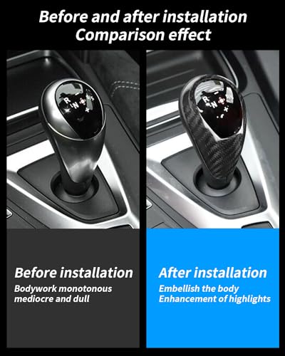 SHSBSCAR Carbon Fiber Gear Shift Knob Cover Interior Trim Compatible with BMW M2 F87 M3 F80 M4 F82 M5 F10 M6 F12 X5M F85 X6M F86 Accessories - Image 3