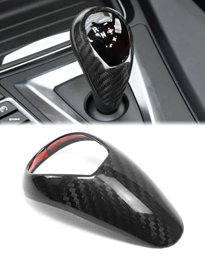 SHSBSCAR Carbon Fiber Gear Shift Knob Cover Interior Trim Compatible with BMW M2 F87 M3 F80 M4 F82 M5 F10 M6 F12 X5M F85 X6M F86 Accessories - Image 1