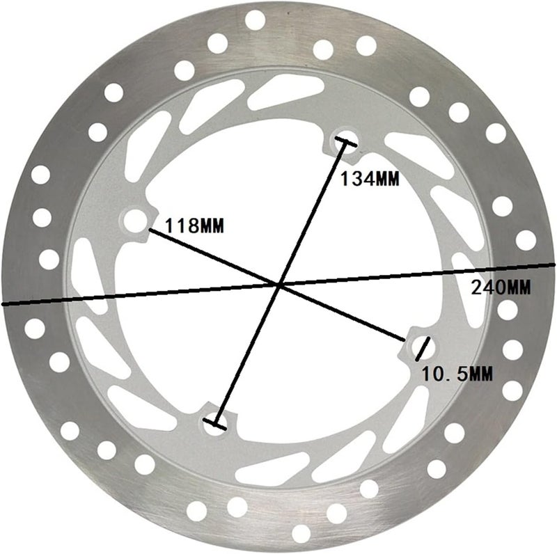 Yurefax Motorcycle Front Left Brake Disc Rotor - Image 2