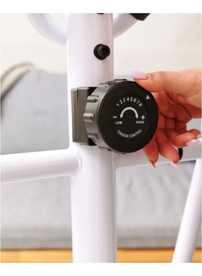 Fitness World An exercise bike with an LCD screen and adjustable magnetic resistance for cardio, training and fitness - Image 3