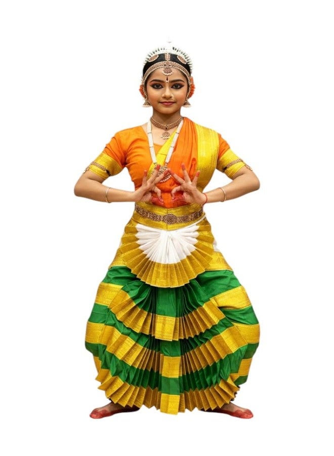 TWINKLE TOTS - All Bharatnatyam Dance Premium Costume For Girls, Dancer/Functions/Theme - Image 1