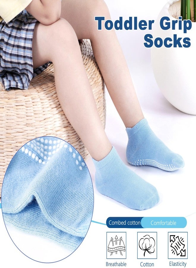 Tphon Non Slip Toddler Socks 12 Pairs Infant Baby Kids Grip Socks for Boy Girls Tphon Anti Skid Ankle Socks for 1-7 Year Children, #4 Boys 12 Pairs, 5-7 Years - Image 4