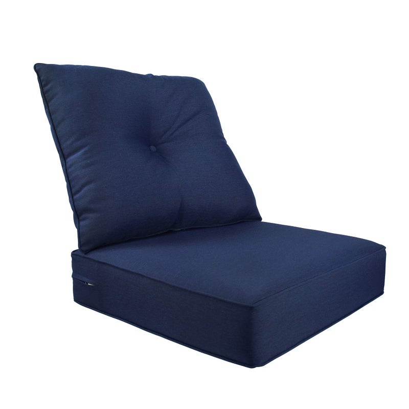 BOSSIMA BOSSIMA IndoorOutdoor Deep Seat Chair Cushion SetSpringSummer Seasonal Replacement Cushions Olefin Navy Blue 