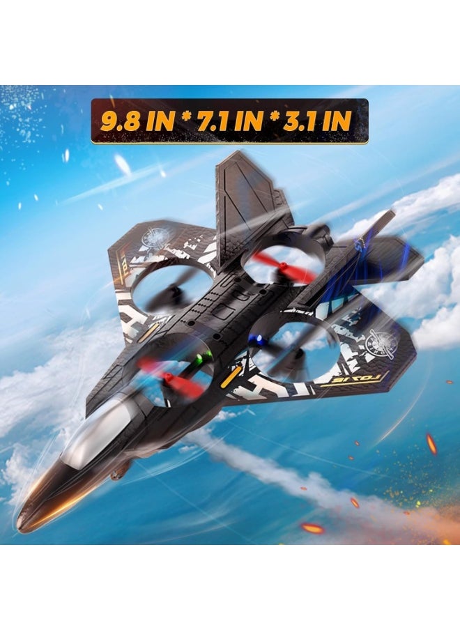 FUSIONPULSE RC Aeroplane 2.4GHz Remote Controlled Aeroplane L0712 Quadcopter Floating Fighter Plane RC Aeroplane RTF for Beginners, Children and Adults, APlane Toy with Coloured Lights USB Charging  - Image 4