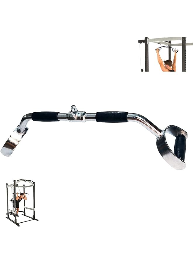 إيروريكس قضيب سحب للأسفل، قضيب ضغط للأسفل، ملحق جهاز كابل، ملحق صالة ألعاب رياضية متعددة، قضيب ثلاثي الرؤوس من الفولاذ الصلب على شكل حرف V - Image 2