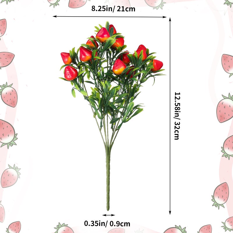 🌱 نباتات اصطناعية فراولة واقعية للزينة المنزلية - Image 2