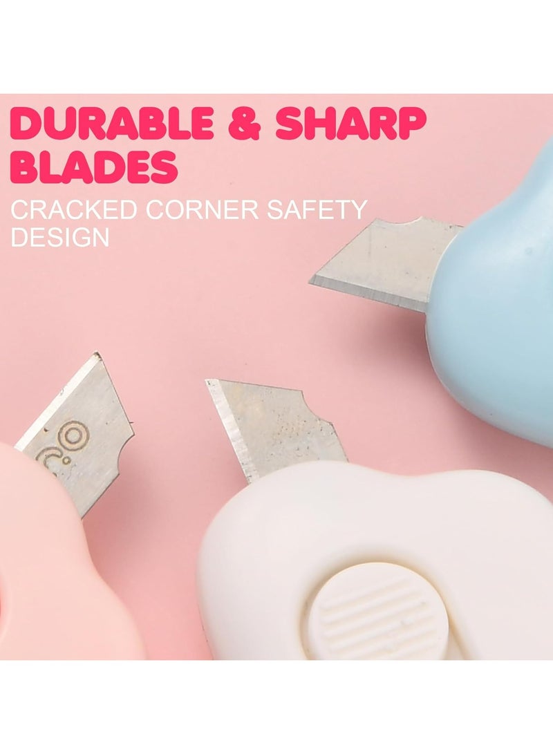 Oasisgalore 3Pcs Cute Box Opener Cutter, Mini Utility Knife for Letter Small Box Opening Paper Cutting Cloud Shaped Package Opener Cutter for Home and Office Use  - Image 5