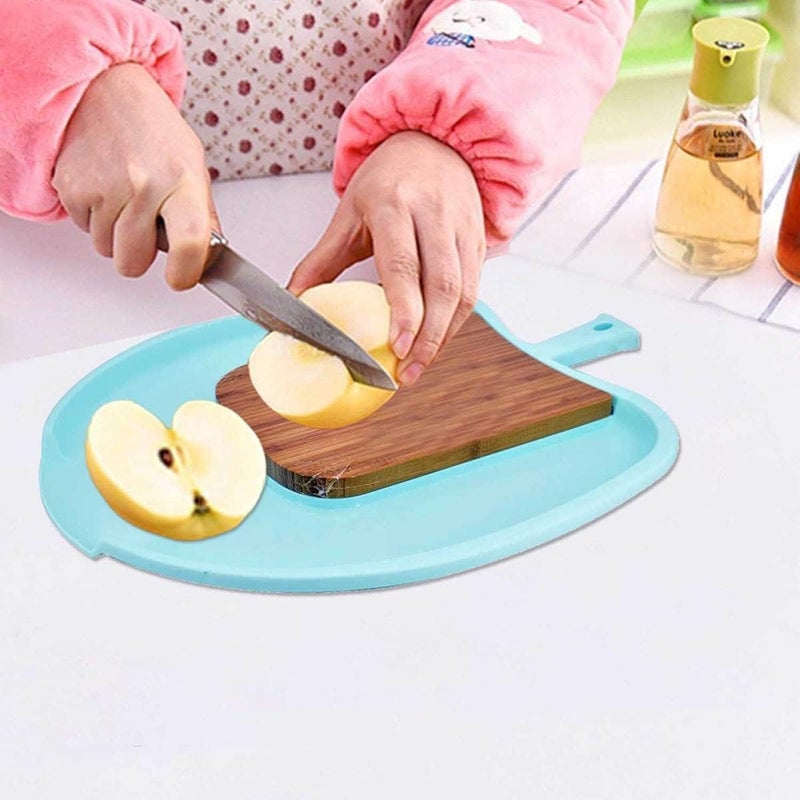 Niyanta Chop and Drop Chopping Board with Bamboo ABSRectangle Shape Large Bamboo Chopping Block and StorageFruit Plate case Vegetable and Fruit Cutting Board Tray Drain Tray 53L x 43W cm - Image 5
