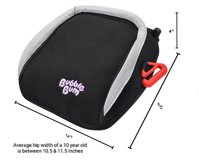 bubblebum Inflatable Backless Booster Car Seat, Portable Travel Booster Seat, Booster Seats for Cars 40-100 lbs, Kids & Child 4-10 years old - Black - Image 4