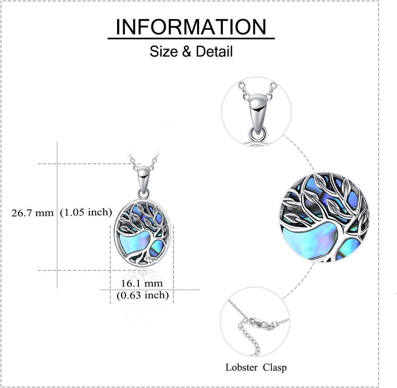 ONEFINITY Store Tree of Life Locket Necklace Sterling Silver Locket Necklace That Holds Pictures Tree of Life Locket Pendant for Women Wife Girlfriend - Image 5