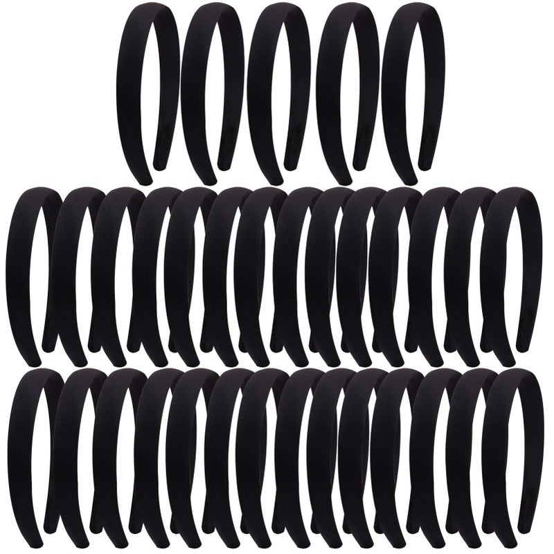 Candygirl 08 Inch Wide Satin Covered Headbands DIY Ribbon Headbands for Girls Women Craft