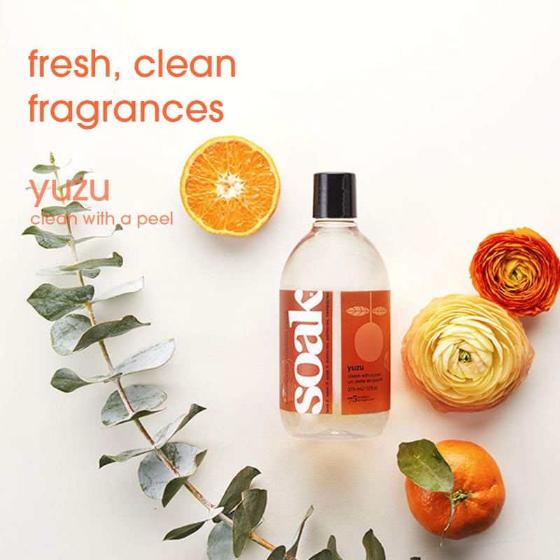 Soak Laundry Soap – No Rinse, Plant Derived Hand Wash Detergent - 375 ml / 12 fl. oz, 75+ Washes (Yuzu) - Image 2