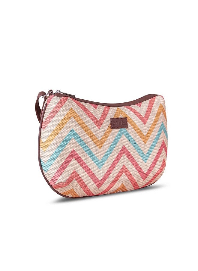 ZOUK Women's Handcrafted Multicolour Beach Sling Bag for Office and College Bag - Image 4