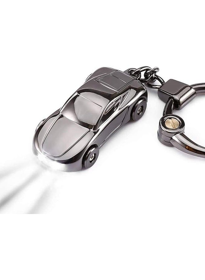 Loquat Car Key Chain Flashlight with 2 Modes LED Light 2-in-1 Car Key Fold Ring for Office Backpack Wallet Charm, Great Gift for Men or Women - Image 1