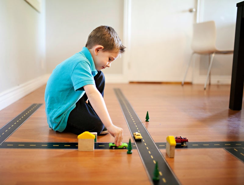 Car Tape, Extra Long and Wide! 3.5 in x 50 ft, Toy Car Road Tape Track for Kids, Great Accessory to Die Cast Cars and Train Sets. Sticker with Printed Street to Play on Floors. - Image 5