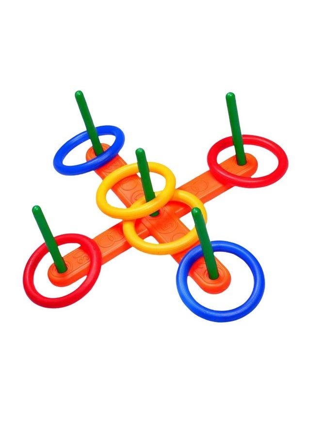 Kids Mandi 13 Pc Ring Toss Game | Indoor/Outdoor Family Fun Ring Target Game | Activity For Kids  - Image 1