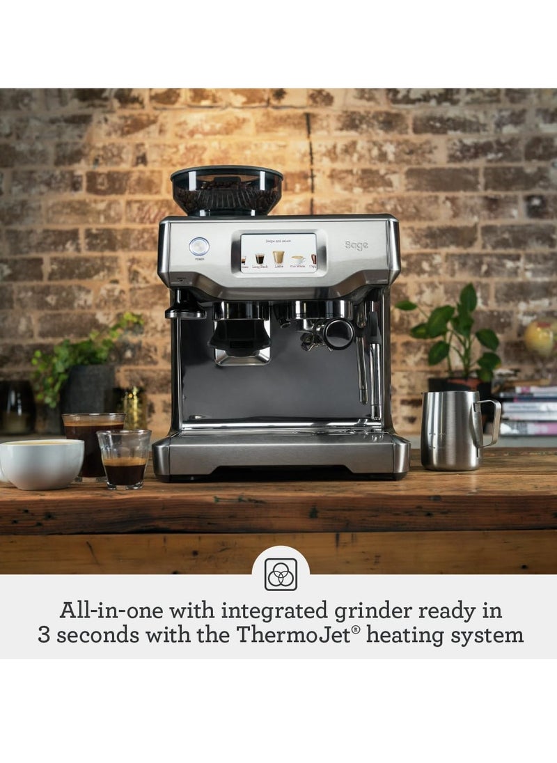 Sage - The Barista Touch - Bean to Cup Coffee Machine with Grinder and Milk Frother - Brushed Stainless Steel, BES880BSS - Image 1