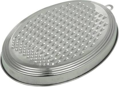 Bekner Stainless Steel Oval Handy Grater Vegetable & Fruit Grater & Slicer (1) - Image 2