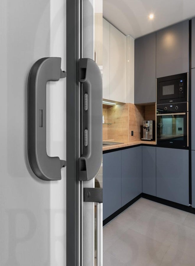 PRISO Child Safty Door Lock Refrigerator Suitable for Fridge Freezer, Cupboard Door Shelf Adhesive Drill Need Home Fridge Locks Toddler Kids Safety Guard Door Lock. - Image 2