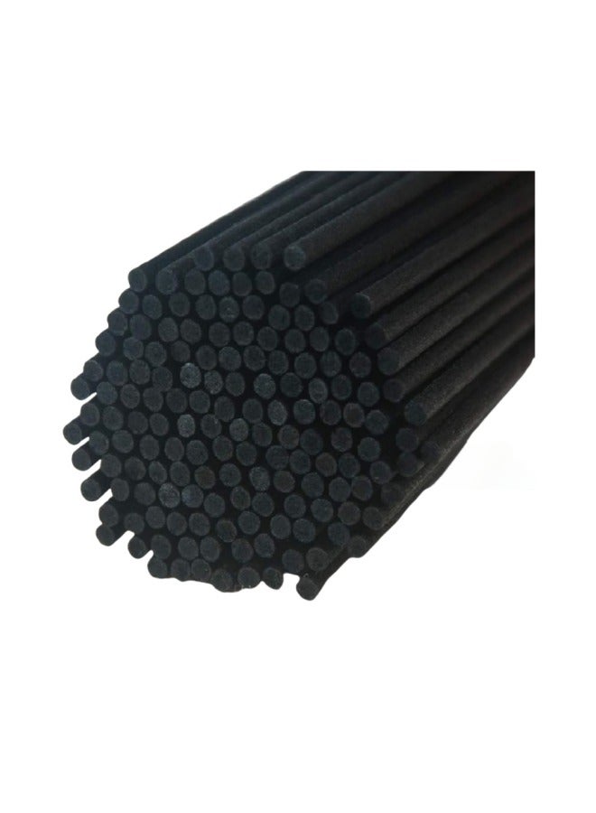 عصي توزيع مكونة من 100 عصي ألياف، آمنة وغير سامة، 9 بوصات طويلة 3 مم موزعات معالجة أرومية للمنزل، وحمام سباحة والمكتب (أسود) - Image 1