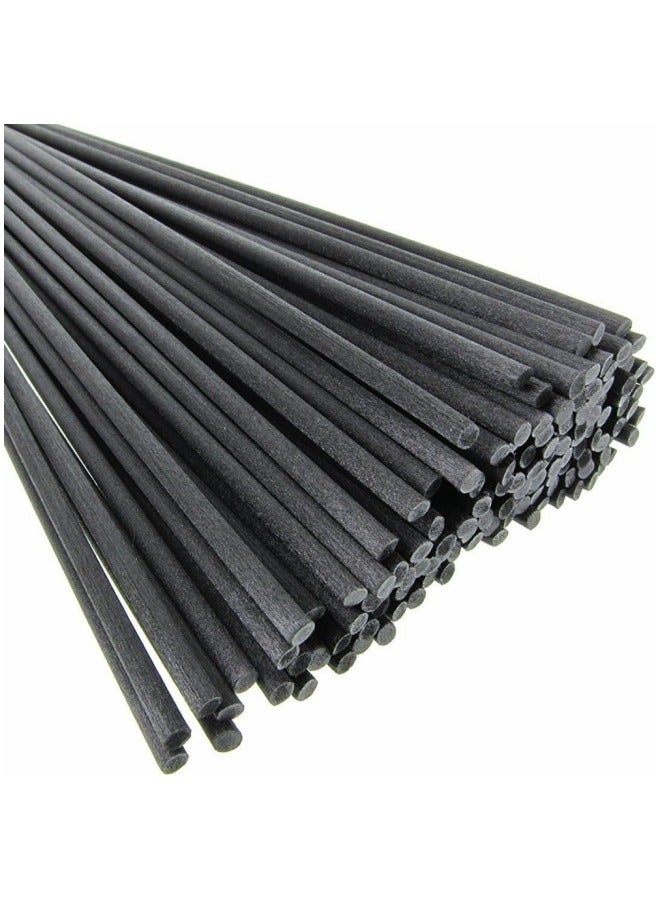 عصي توزيع مكونة من 100 عصي ألياف، آمنة وغير سامة، 9 بوصات طويلة 3 مم موزعات معالجة أرومية للمنزل، وحمام سباحة والمكتب (أسود) - Image 2