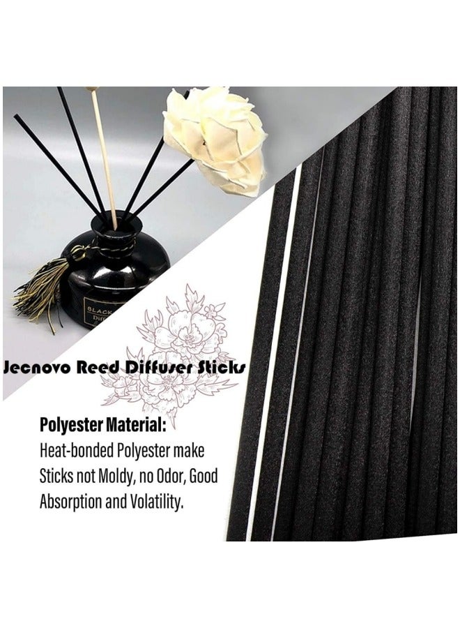 عصي توزيع مكونة من 100 عصي ألياف، آمنة وغير سامة، 9 بوصات طويلة 3 مم موزعات معالجة أرومية للمنزل، وحمام سباحة والمكتب (أسود) - Image 3