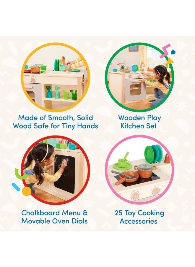 Battat - Play Kitchen with Real Chalkboard with 26-Piece Set - BT4767Z - Image 3