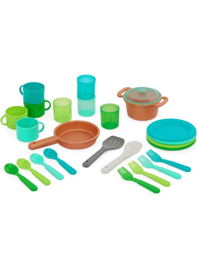 Battat - Play Kitchen with Real Chalkboard with 26-Piece Set - BT4767Z - Image 5